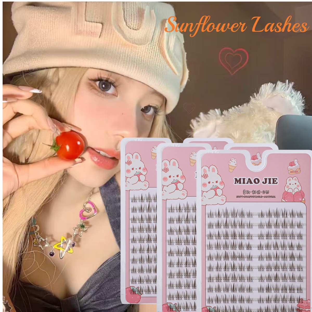 Eyelash Extension In Chinese - MIAOJIE pestañas postizas de girasol marrón,