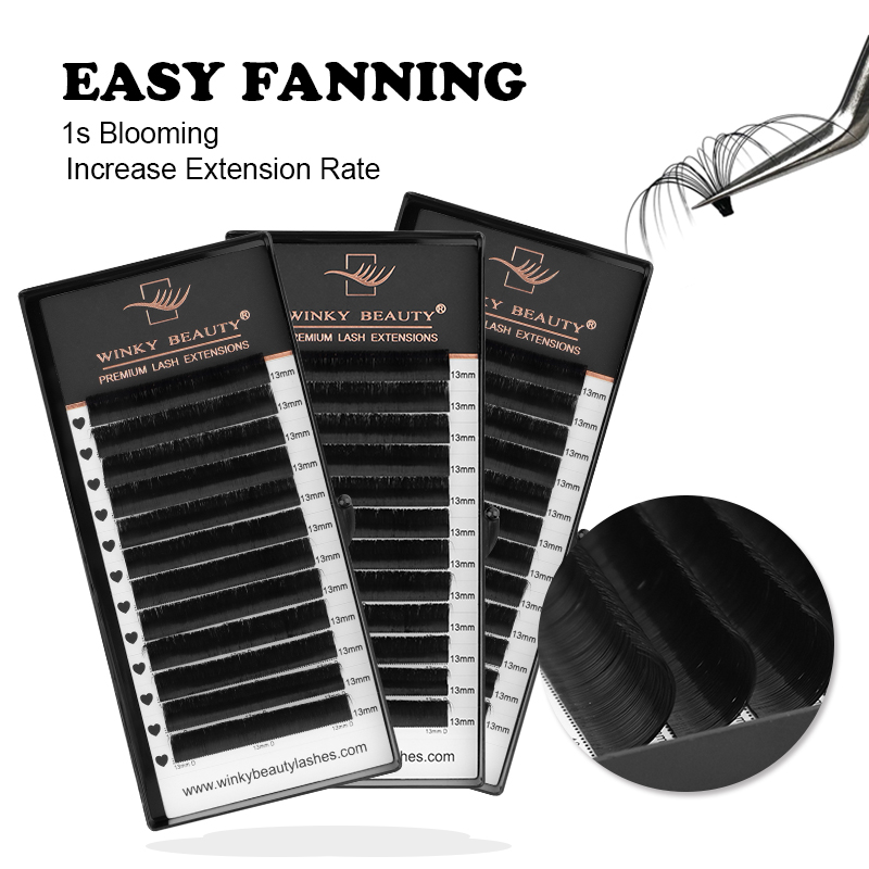 Eyelash Extension Mega Volume - Winky Beauty-bandeja de pestañas Easy Fan,