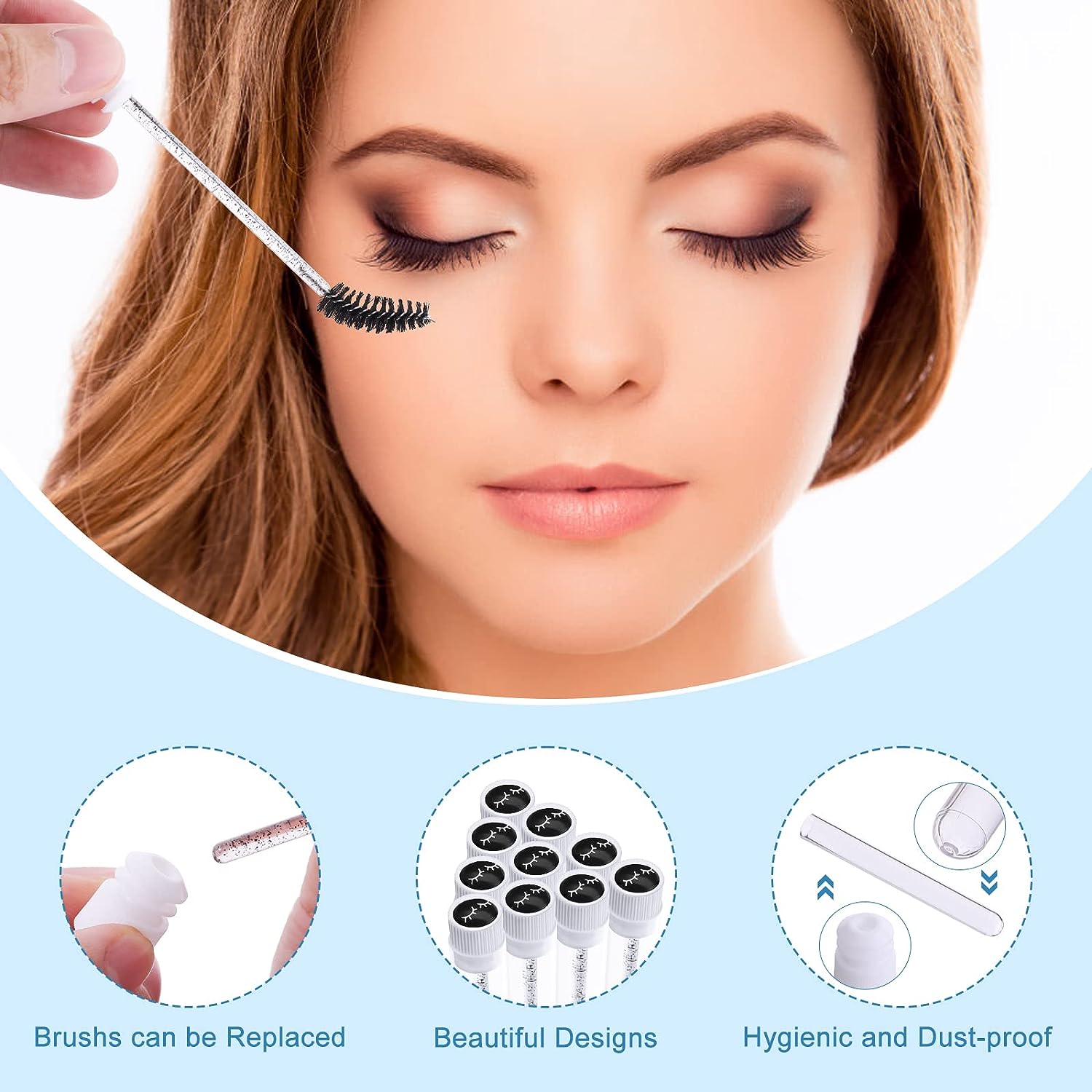Juego de limpieza de pestañas, - Eyelash Extension Wash reseña y precio